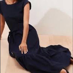 NWT Banana Republic Organic Cotton Flounce Maxi Dress